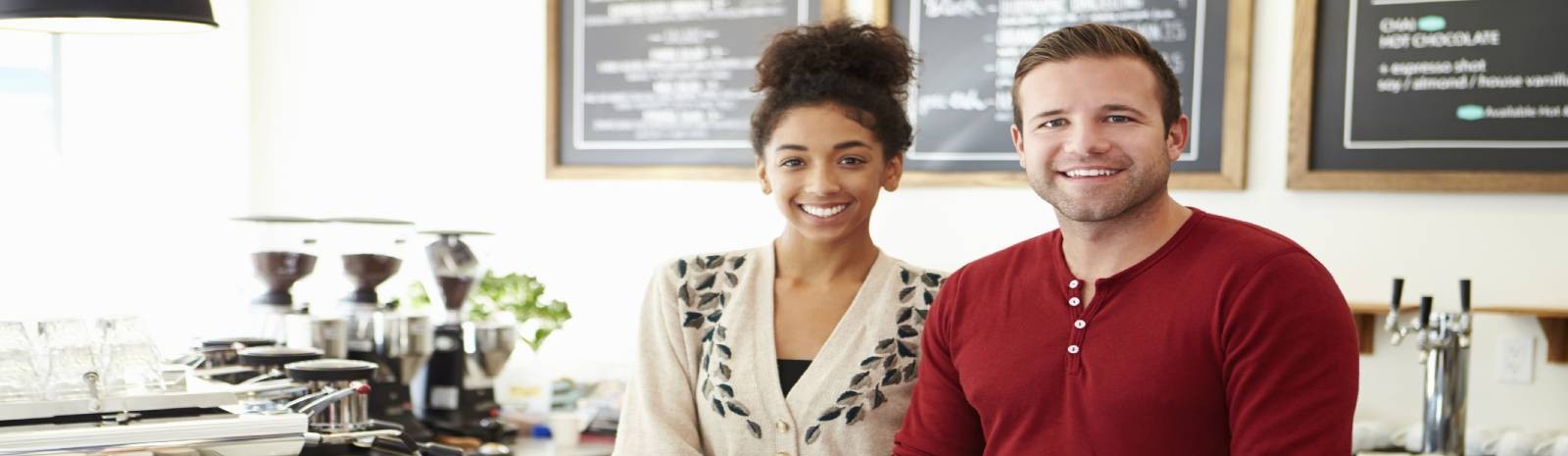 Young Female and Male Smiling